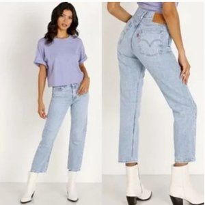 Levi's Wedgie Straight Montgomery Baked Light Wash Size 26